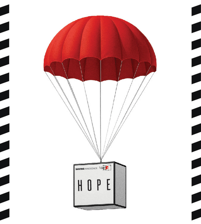 Hope package dropping via parachute